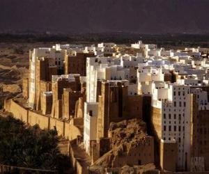 пазл Старая стеной город Шибам, Йемен.